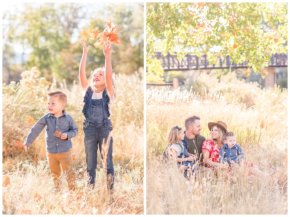 Laura Wolfgang Photography fall family pictures in Colorado at South Platte Park in Littleton