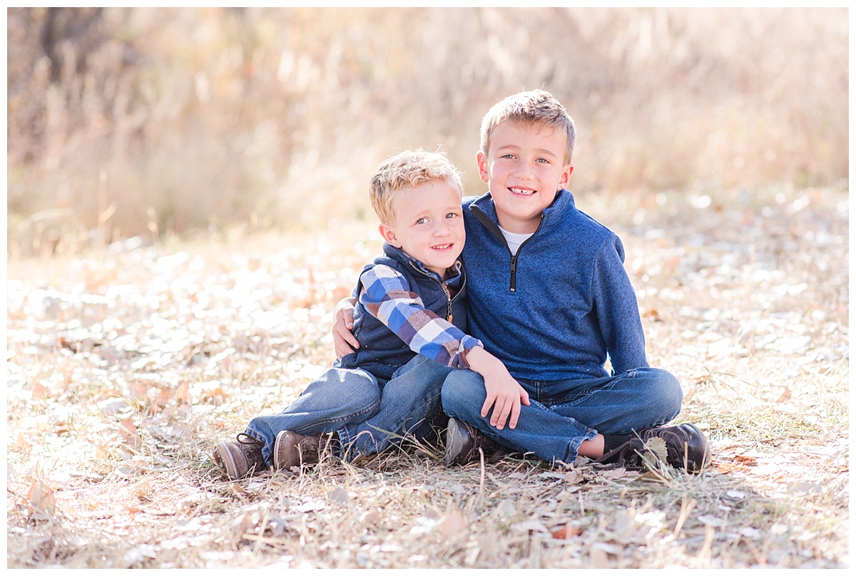 fall family pictures Colorado with brothers