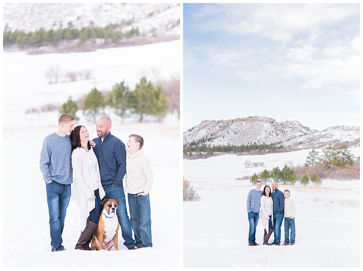 winter family pictures in Colorado