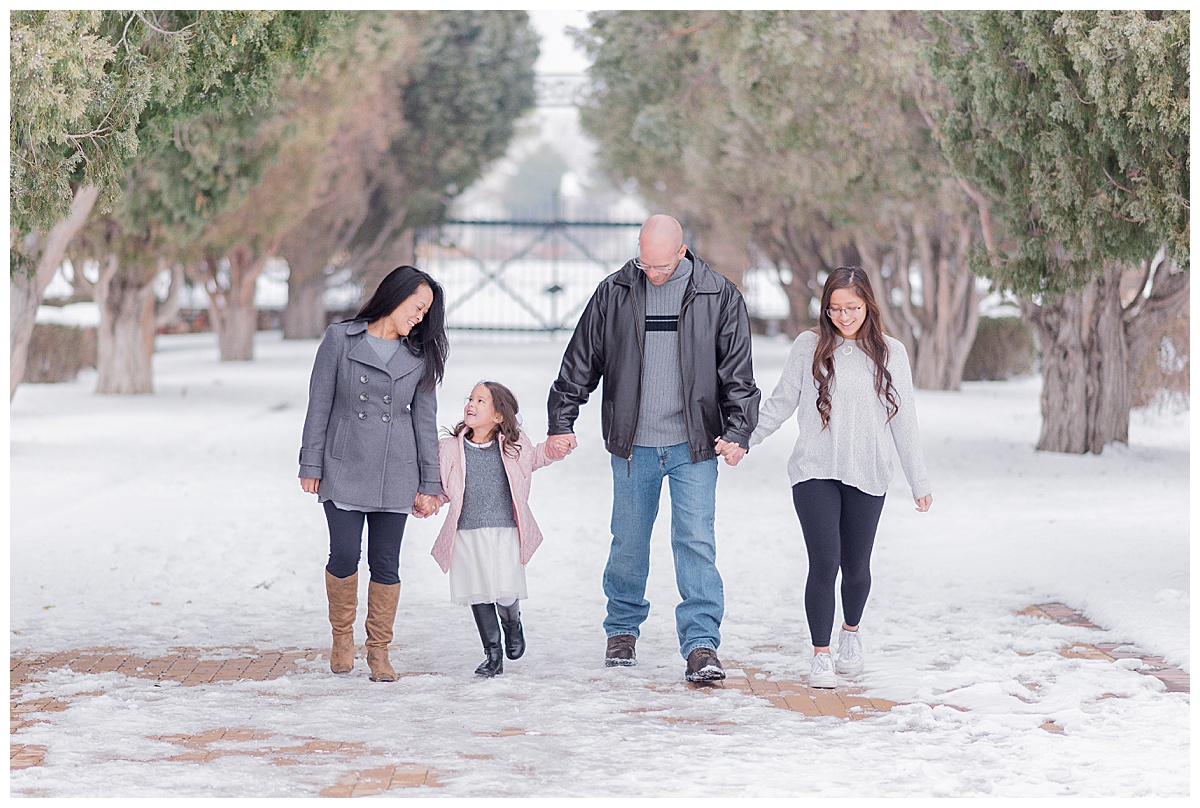 Highlands Ranch Mansion winter family pictures