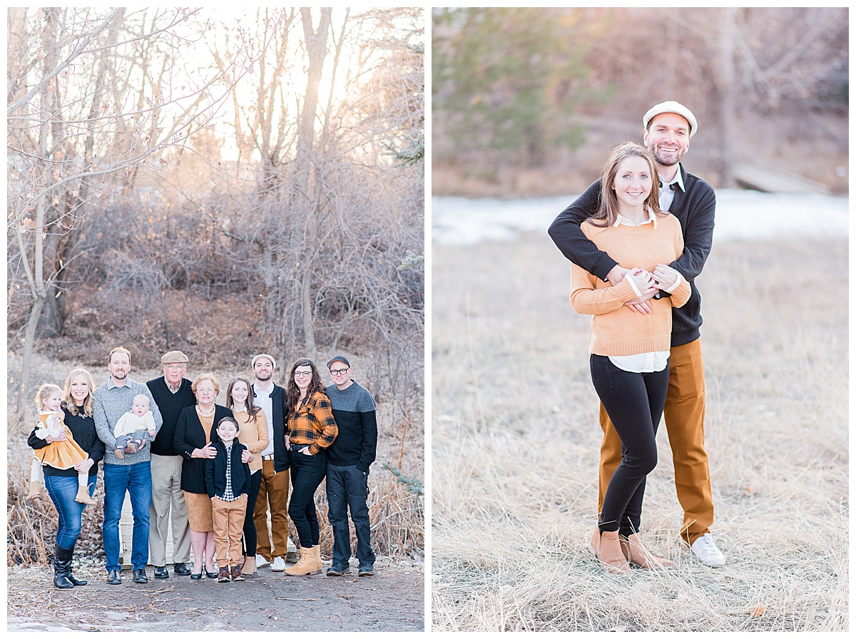 Colorado family pictures at Highlands Ranch at sunset