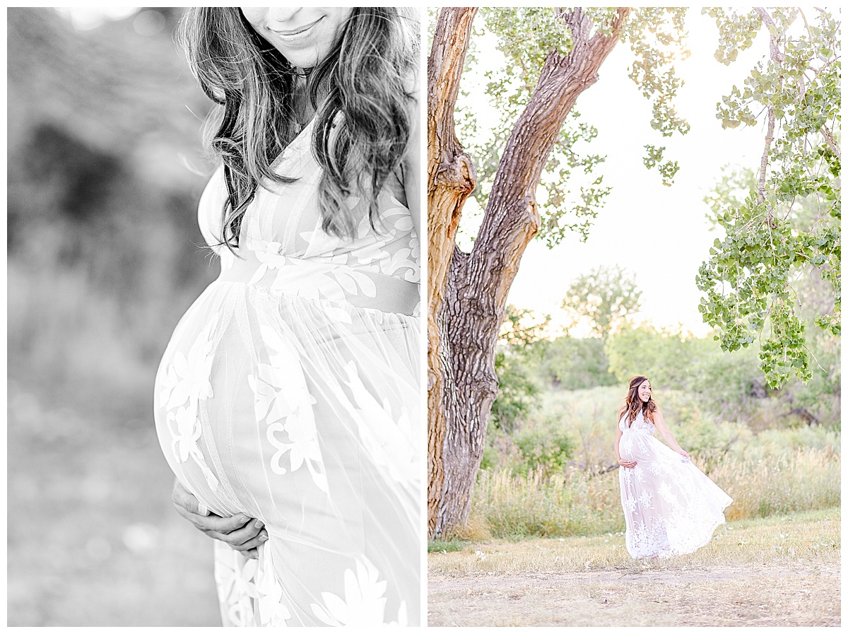summer maternity pictures in the countryside