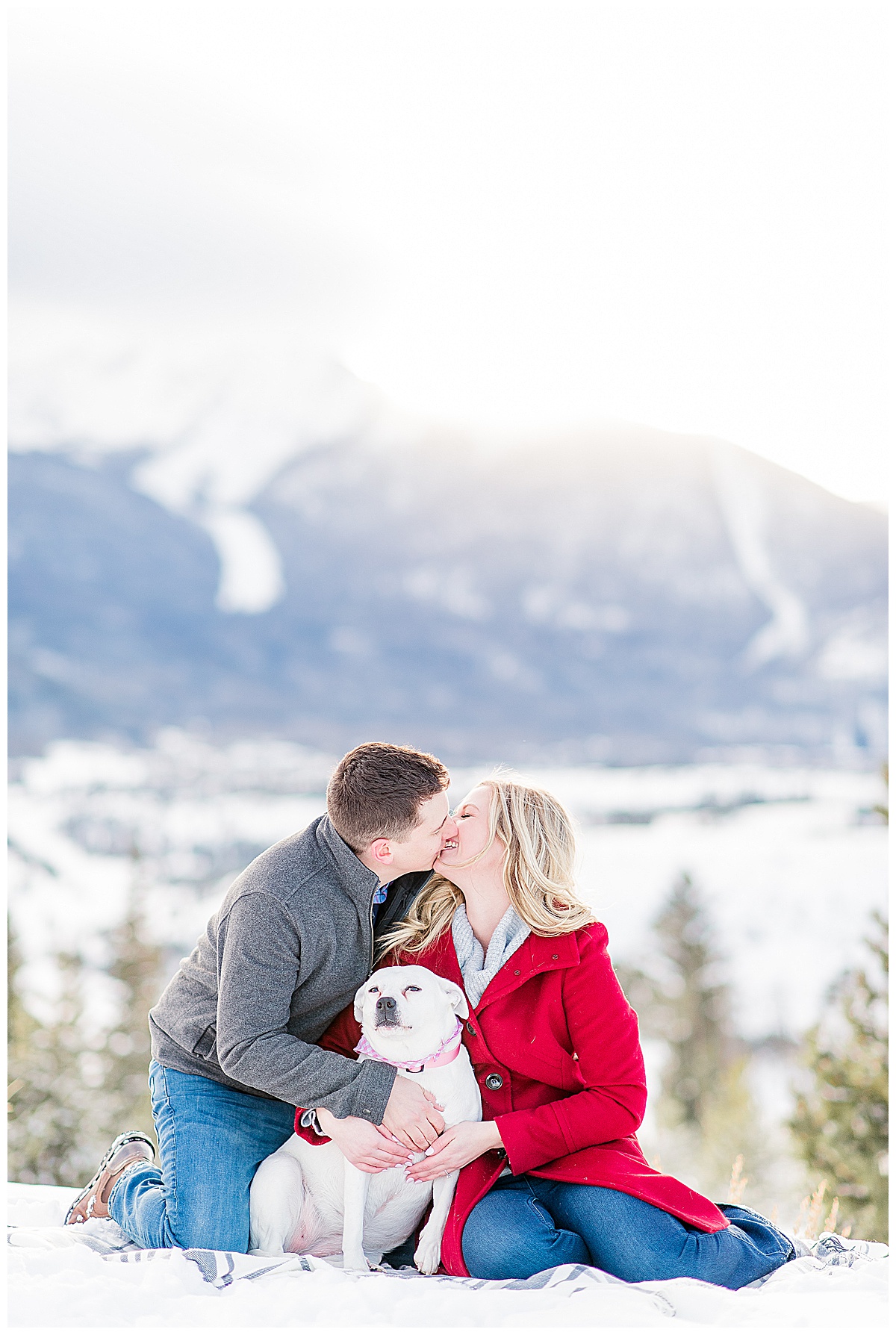 Breckenridge winter engagement session at Sapphire Point