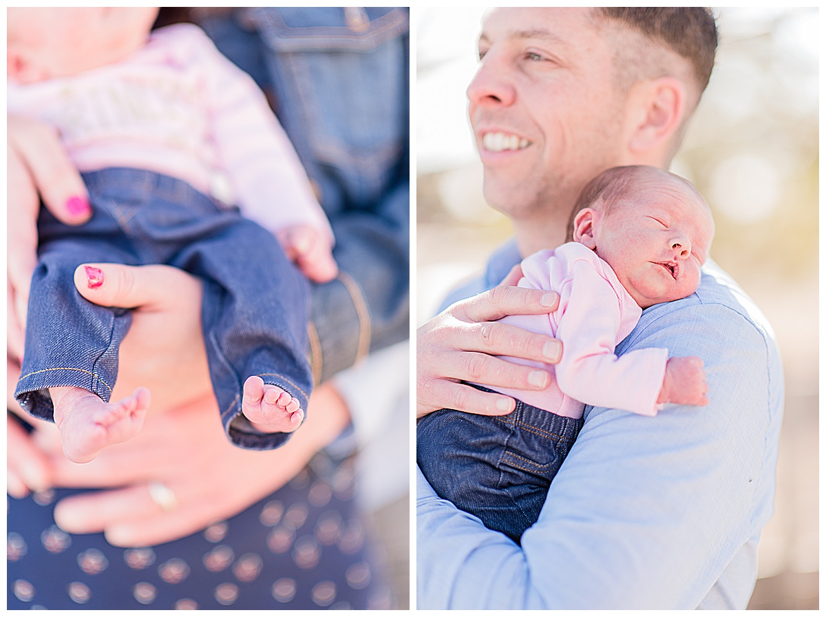 outdoor newborn family pictures
