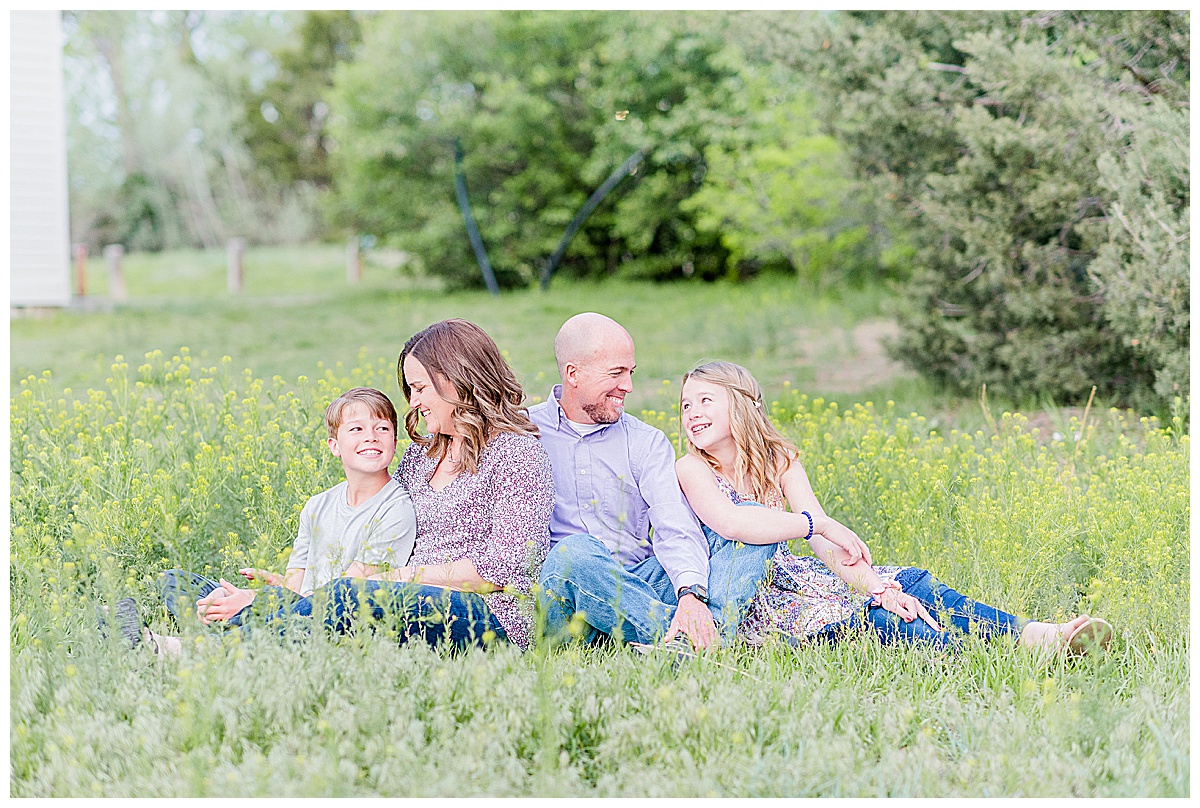 Littleton Spring family pictures with big kids