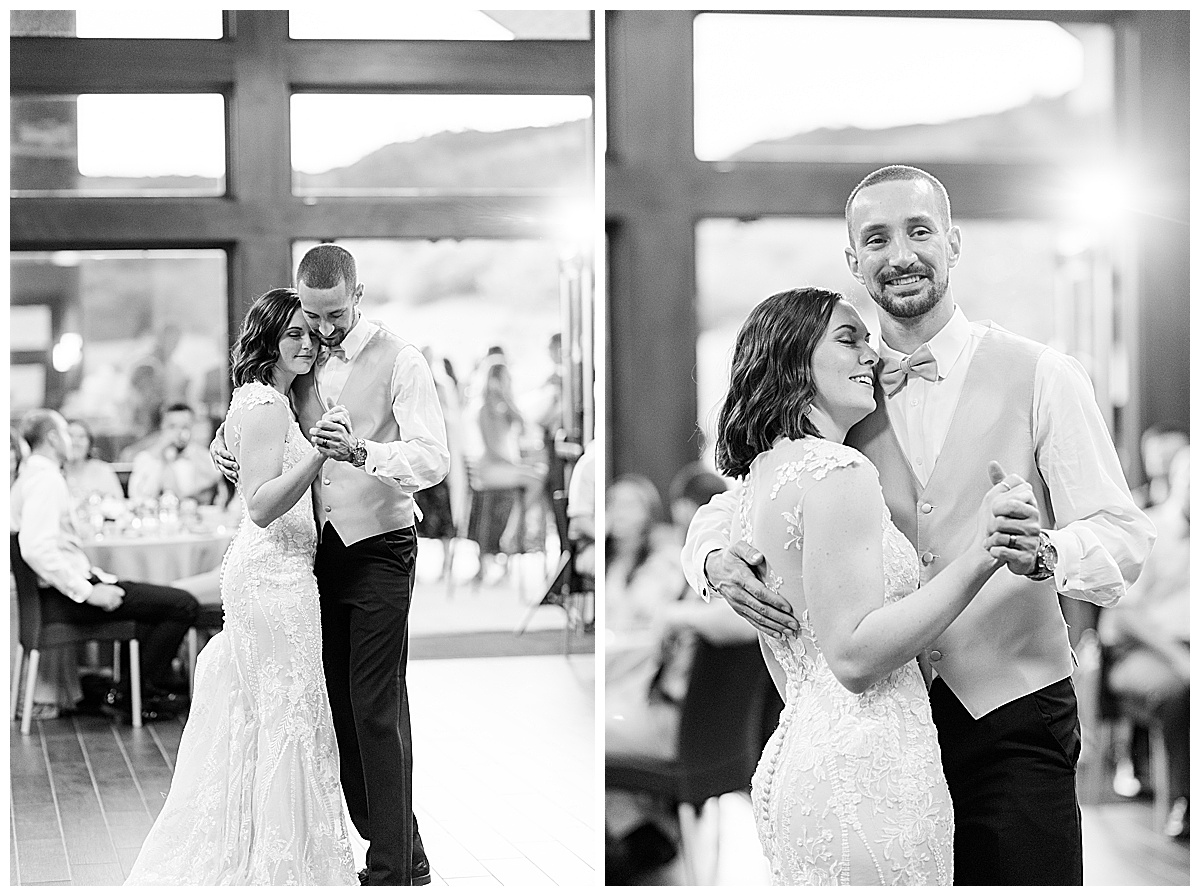 Castle Rock Millhouse wedding bride and groom first dance