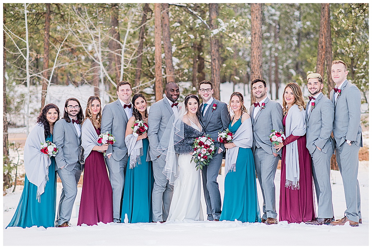 wedding party portraits at Wedgewoood Black Forest
