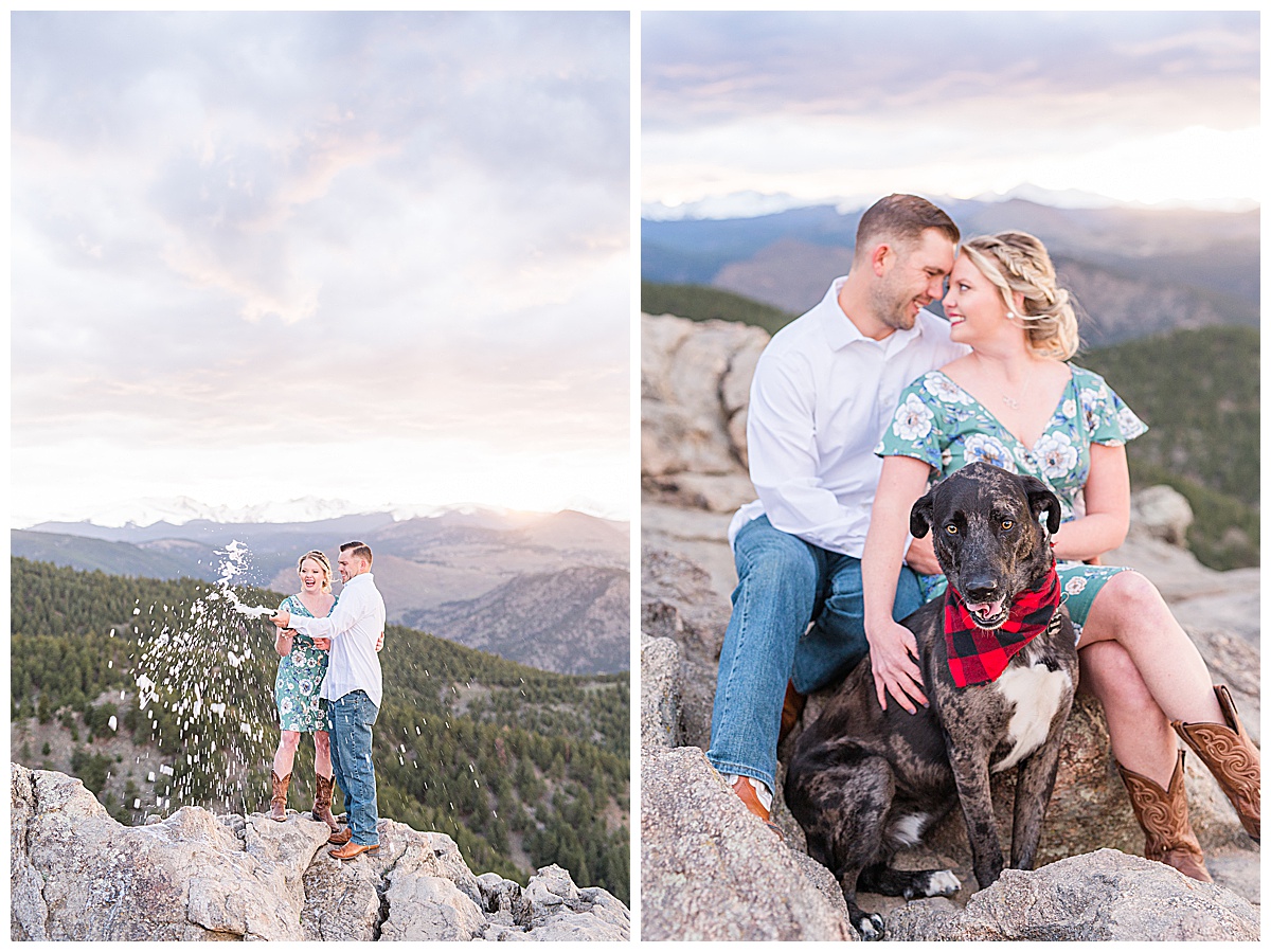 Lost Gulch Overlook engagement pictures sunset