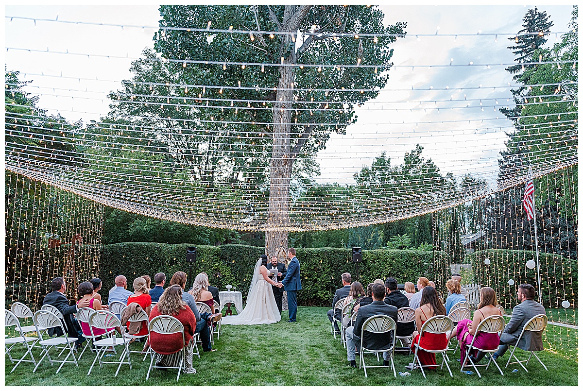 backyard wedding Colorado ceremony