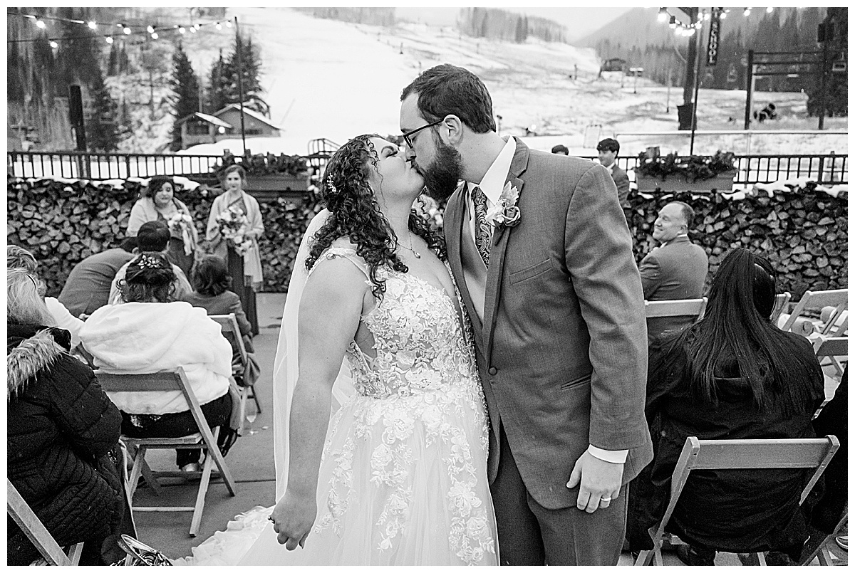 Larkspur Evens and Dining Vail winter wedding ceremony