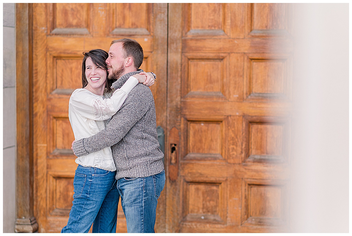 downtown Pueblo engagement pictures courthouse
