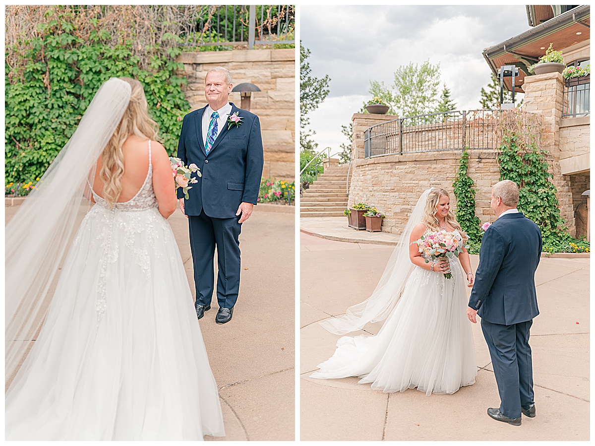 Sanctuary Golf Course wedding daddy daughter first look