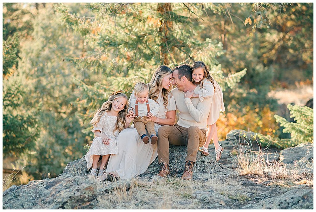 sunset mountain family pictures Denver Colorado photography