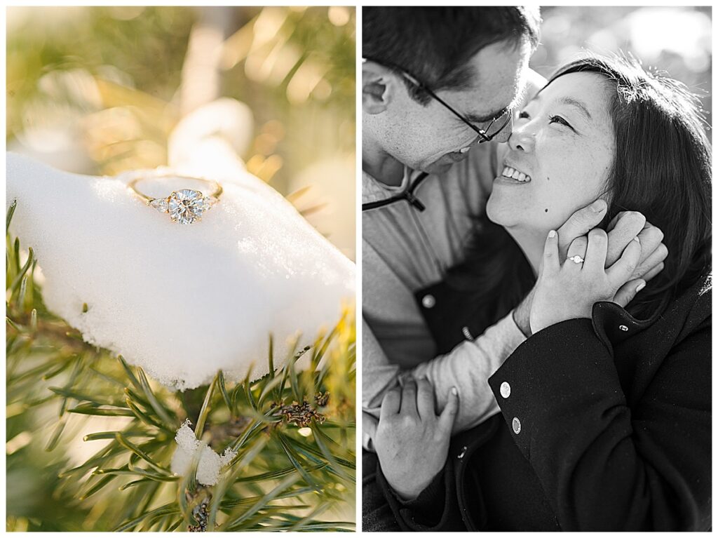 Pinon Valley Park engagement pictures Colorado Springs engagement ring