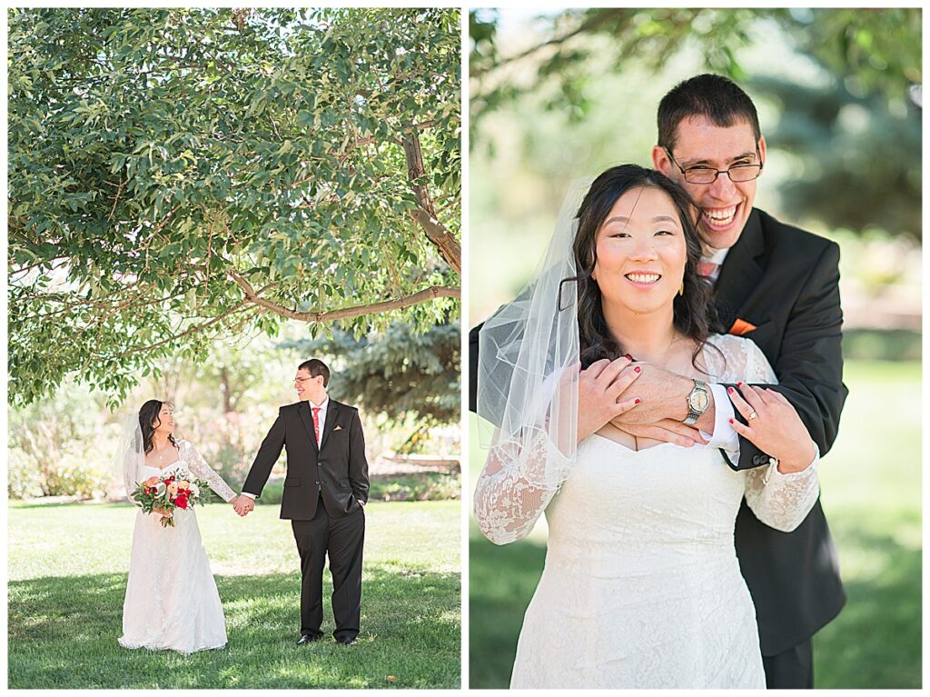 Denver Inverness wedding bride and groom