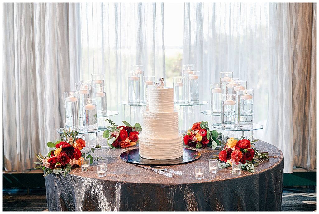 Denver Inverness wedding reception cake 