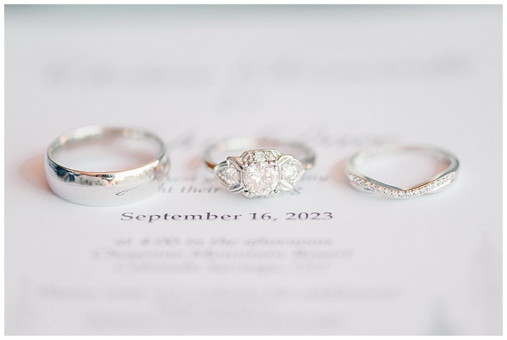 cheyenne mountain resort wedding bridal details rings