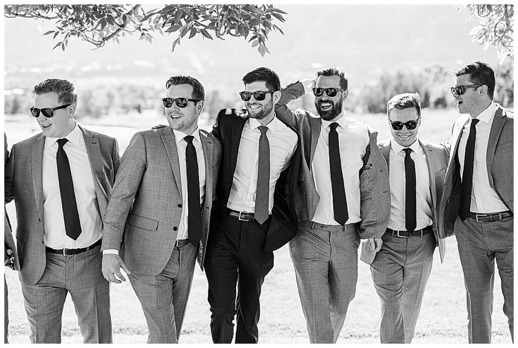 Cheyenne mountain resort wedding party groomsmen