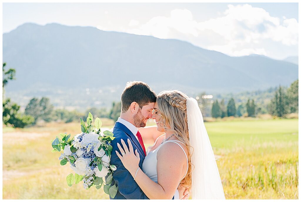 Cheyenne mountain resort wedding bride and groom