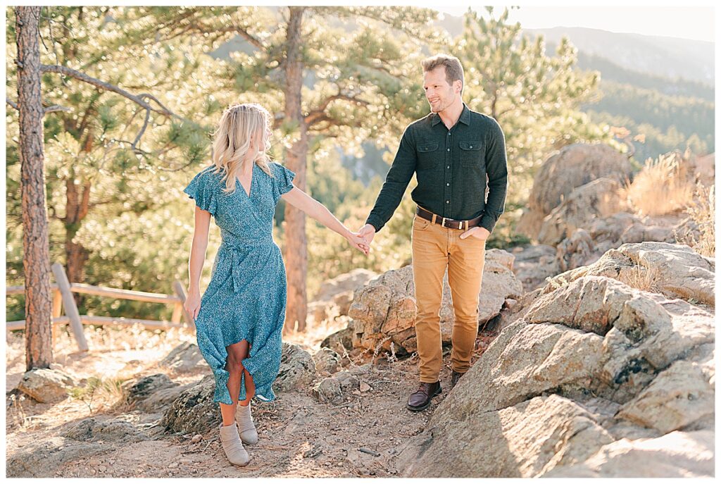 Colorado wedding engagement photographer in Boulder at Lost Gulch 